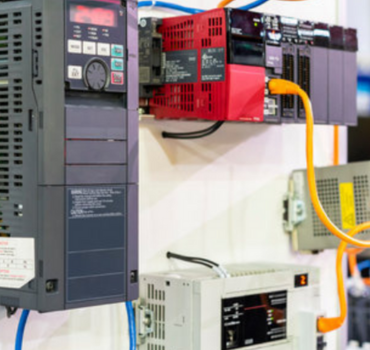VFD Drive Panel with multiple AC drives for motor speed control